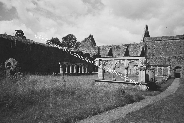 HOLY CROSS ABBEY  CLOISTERS FROM SOUTH EAST